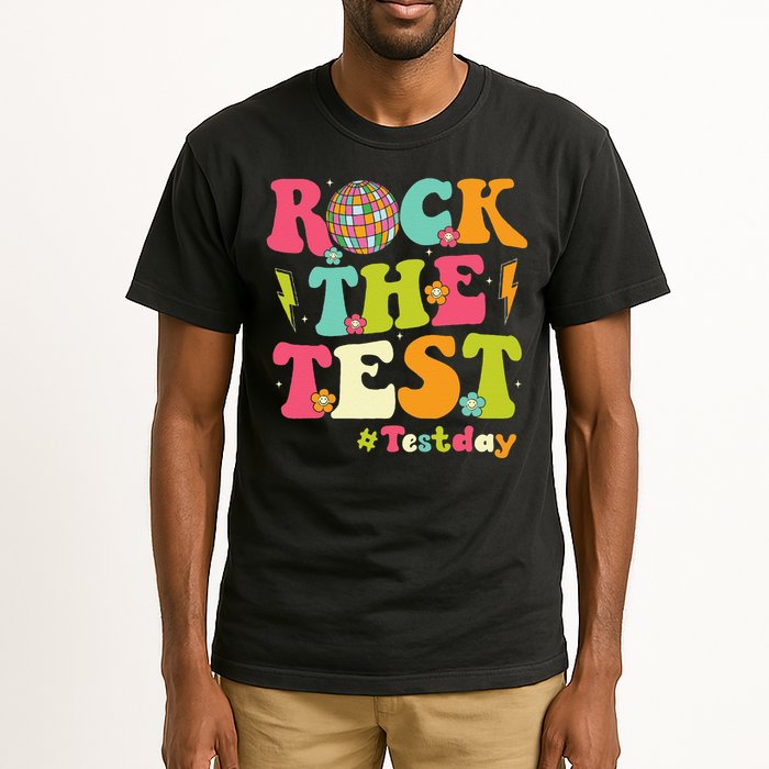 Rock The Test Testing Day Retro Smile Face Teacher Student Tall T-Shirt