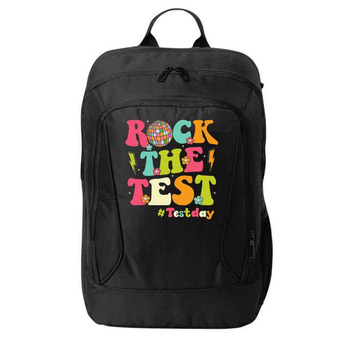 Rock The Test Testing Day Retro Smile Face Teacher Student City Backpack