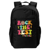 Rock The Test Testing Day Retro Smile Face Teacher Student Backpack