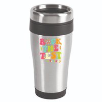Rock The Test Testing Day Retro Smile Face Teacher Student 16oz Travel Tumbler