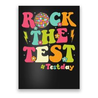Rock The Test Testing Day Retro Smile Face Teacher Student Poster