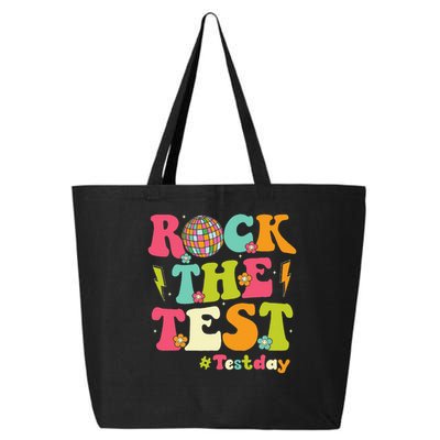 Rock The Test Testing Day Retro Smile Face Teacher Student 25L Jumbo Tote