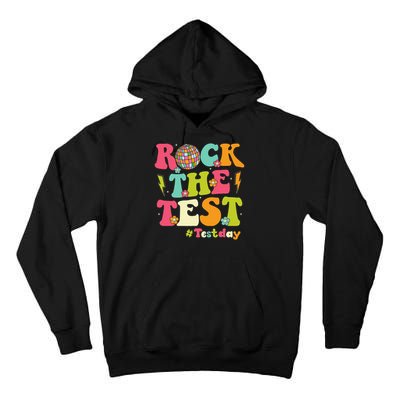 Rock The Test Testing Day Retro Smile Face Teacher Student Tall Hoodie