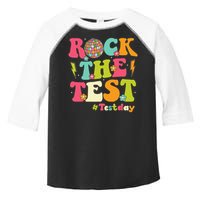 Rock The Test Testing Day Retro Smile Face Teacher Student Toddler Fine Jersey T-Shirt