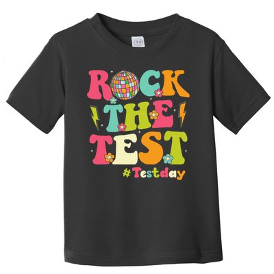 Rock The Test Testing Day Retro Smile Face Teacher Student Toddler T-Shirt