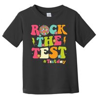 Rock The Test Testing Day Retro Smile Face Teacher Student Toddler T-Shirt