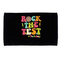 Rock The Test Testing Day Retro Smile Face Teacher Student Microfiber Hand Towel