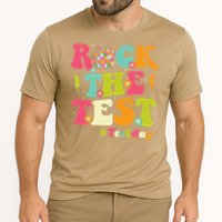 Rock The Test Testing Day Retro Smile Face Teacher Student Cooling Performance Crew T-Shirt