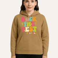 Rock The Test Testing Day Retro Smile Face Teacher Student Hoodie