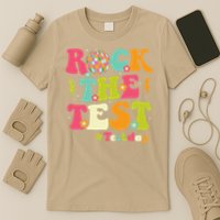 Rock The Test Testing Day Retro Smile Face Teacher Student T-Shirt