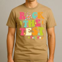 Rock The Test Testing Day Retro Smile Face Teacher Student T-Shirt
