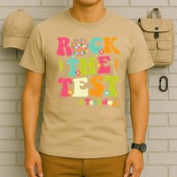 Rock The Test Testing Day Retro Smile Face Teacher Student T-Shirt