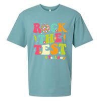 Rock The Test Testing Day Retro Smile Face Teacher Student Sueded Cloud Jersey T-Shirt