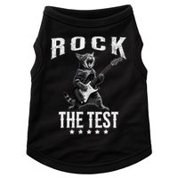 Rock The Test Teacher Test Day Cat Lover State Testing Doggie Tank