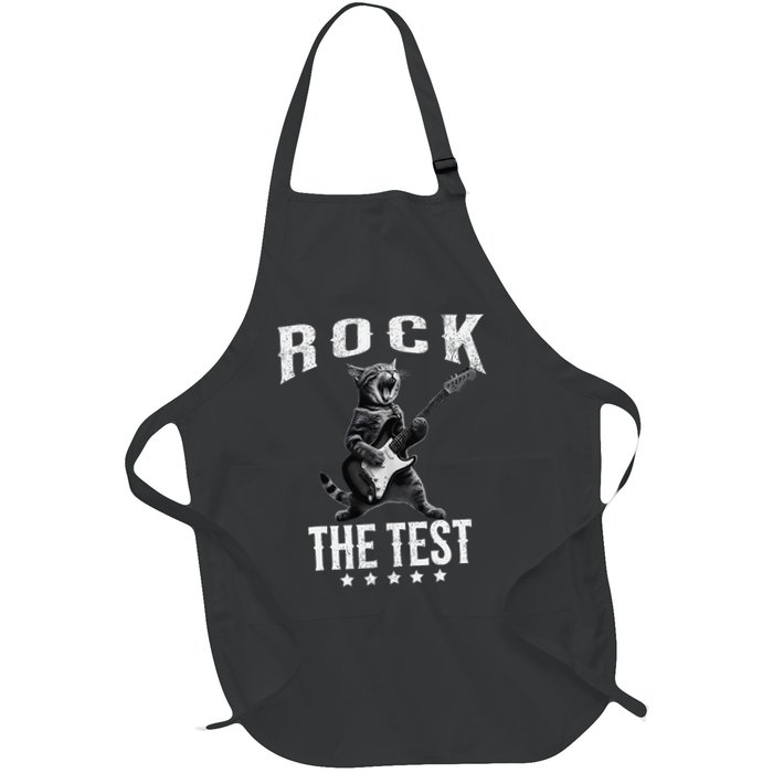 Rock The Test Teacher Test Day Cat Lover State Testing Apron