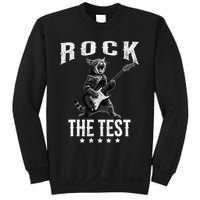Rock The Test Teacher Test Day Cat Lover State Testing Sweatshirt