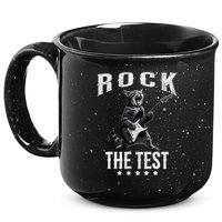 Rock The Test Teacher Test Day Cat Lover State Testing 15oz Campfire Ceramic Mug
