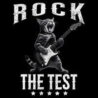 Rock The Test Teacher Test Day Cat Lover State Testing Drawstring Bag