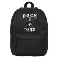 Rock The Test Teacher Test Day Cat Lover State Testing 16 in Basic Backpack