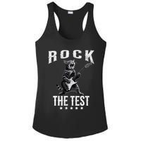 Rock The Test Teacher Test Day Cat Lover State Testing Ladies PosiCharge Competitor Racerback Tank