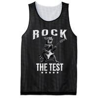 Rock The Test Teacher Test Day Cat Lover State Testing Mesh Reversible Basketball Jersey Tank