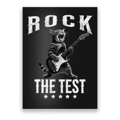 Rock The Test Teacher Test Day Cat Lover State Testing Poster