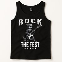 Rock The Test Teacher Test Day Cat Lover State Testing Tank Top