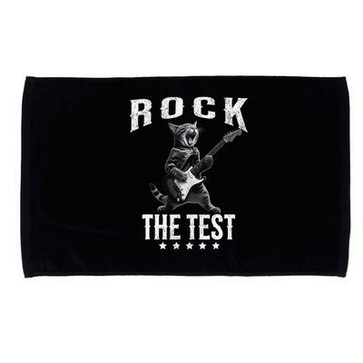 Rock The Test Teacher Test Day Cat Lover State Testing Microfiber Hand Towel