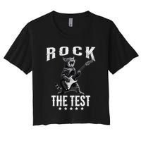 Rock The Test Teacher Test Day Cat Lover State Testing Crop Top