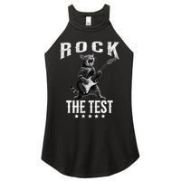 Rock The Test Teacher Test Day Cat Lover State Testing Women's Perfect Tri Rocker Tank