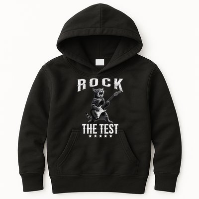Rock The Test Teacher Test Day Cat Lover State Testing Kids Hoodie