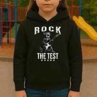 Rock The Test Teacher Test Day Cat Lover State Testing Kids Hoodie