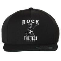 Rock The Test Teacher Test Day Cat Lover State Testing Wool Snapback Cap