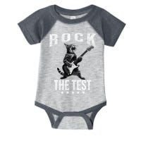 Rock The Test Teacher Test Day Cat Lover State Testing Infant Baby Jersey Bodysuit