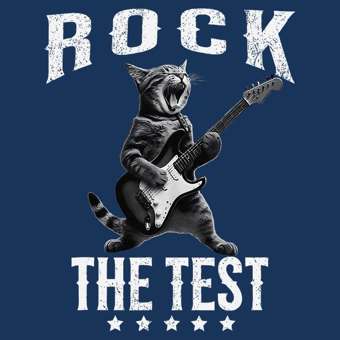 Rock The Test Teacher Test Day Cat Lover State Testing Infant Baby Jersey Bodysuit