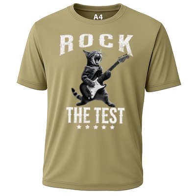 Rock The Test Teacher Test Day Cat Lover State Testing Performance Shirt