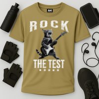 Rock The Test Teacher Test Day Cat Lover State Testing Performance Shirt