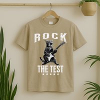 Rock The Test Teacher Test Day Cat Lover State Testing T-Shirt