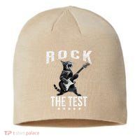 Rock The Test Teacher Test Day Cat Lover State Testing Sustainable Beanie