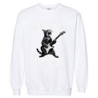 Rock The Test Teacher Test Day Cat Lover State Testing Garment-Dyed Sweatshirt