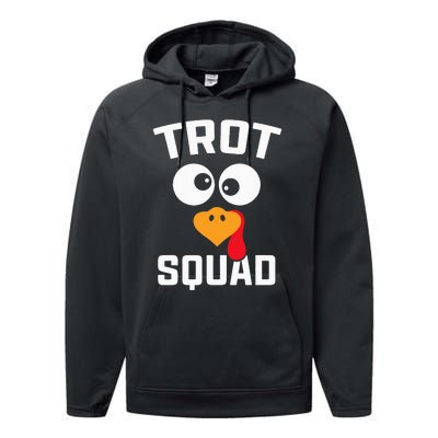 Running Turkey Trot Squad Thanksgiving For Performance Fleece Hoodie