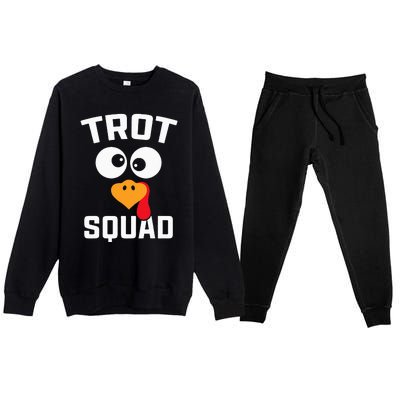 Running Turkey Trot Squad Thanksgiving For Premium Crewneck Sweatsuit Set