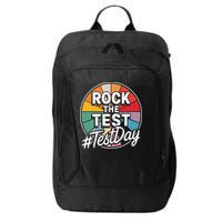 Rock The Test Motivation For Teachers Students On Exam Day City Backpack