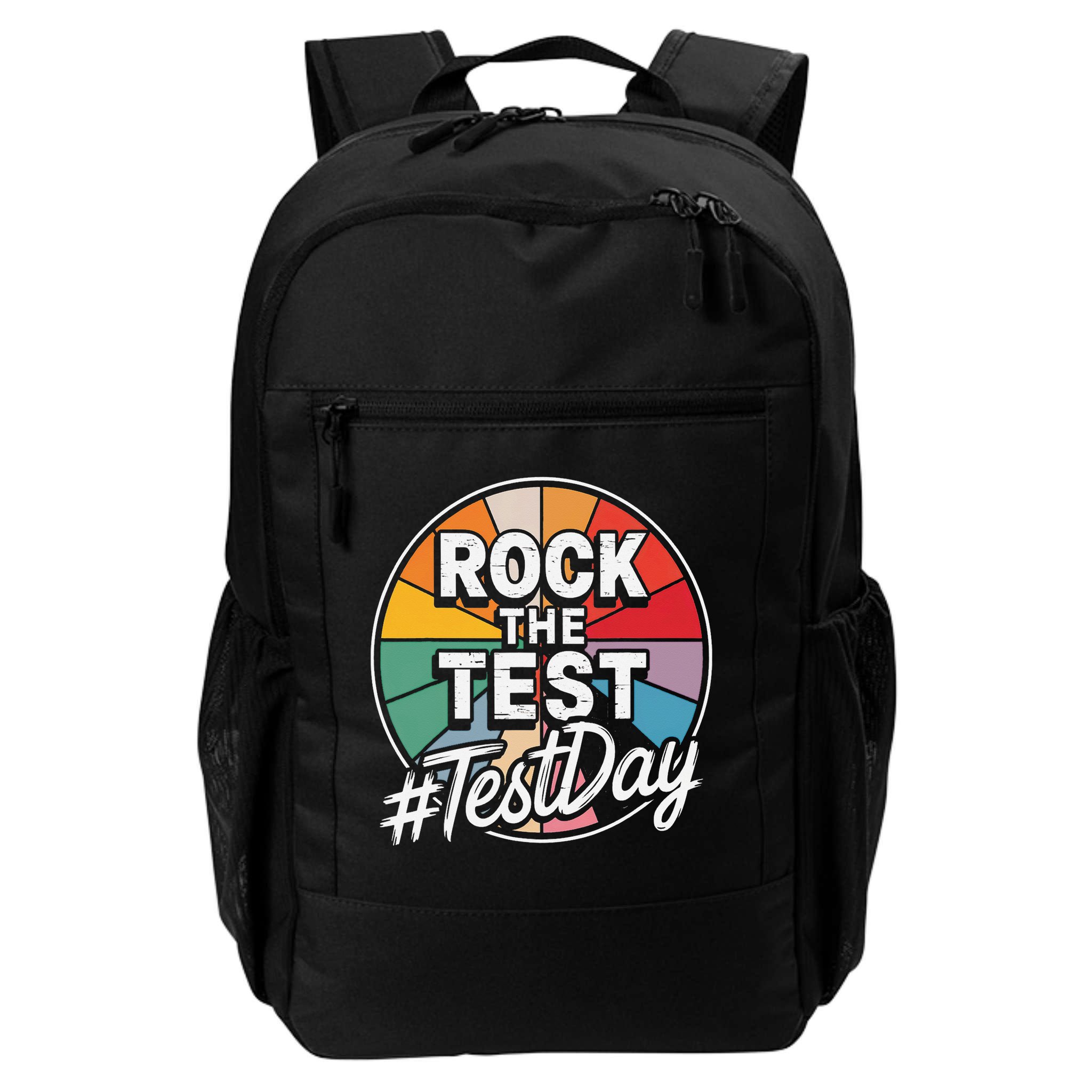 Rock The Test Motivation For Teachers Students On Exam Day Backpack