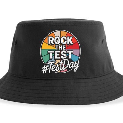 Rock The Test Motivation For Teachers Students On Exam Day Sustainable Bucket Hat
