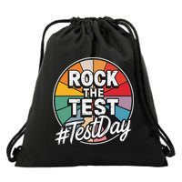 Rock The Test Motivation For Teachers Students On Exam Day Drawstring Bag