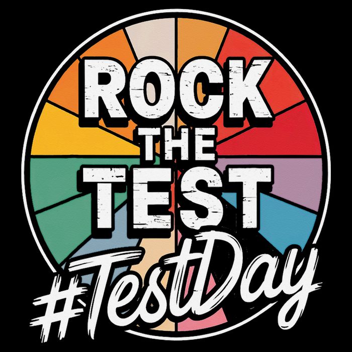 Rock The Test Motivation For Teachers Students On Exam Day Drawstring Bag