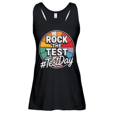 Rock The Test Motivation For Teachers Students On Exam Day Ladies Essential Flowy Tank