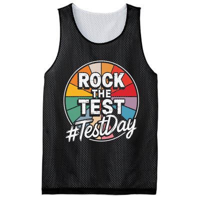 Rock The Test Motivation For Teachers Students On Exam Day Mesh Reversible Basketball Jersey Tank