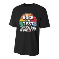 Rock The Test Motivation For Teachers Students On Exam Day Youth Performance Sprint T-Shirt